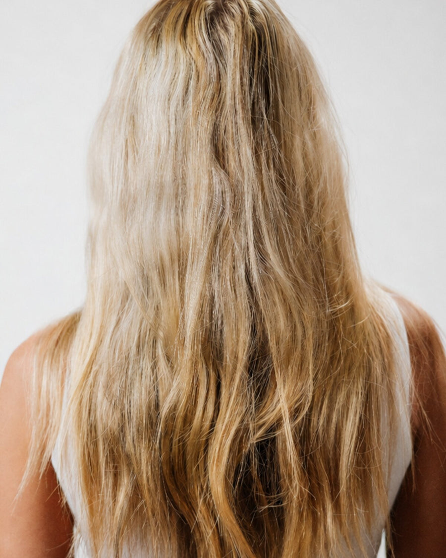 Hair before application of Platinum Behavior